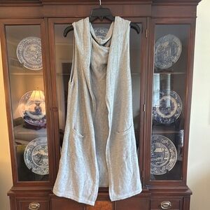 CAbi Gray Sleeveless Cardigan